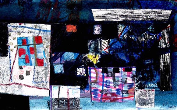 Mischtechnik/Collage<br />
1961<br />
48/32 cm